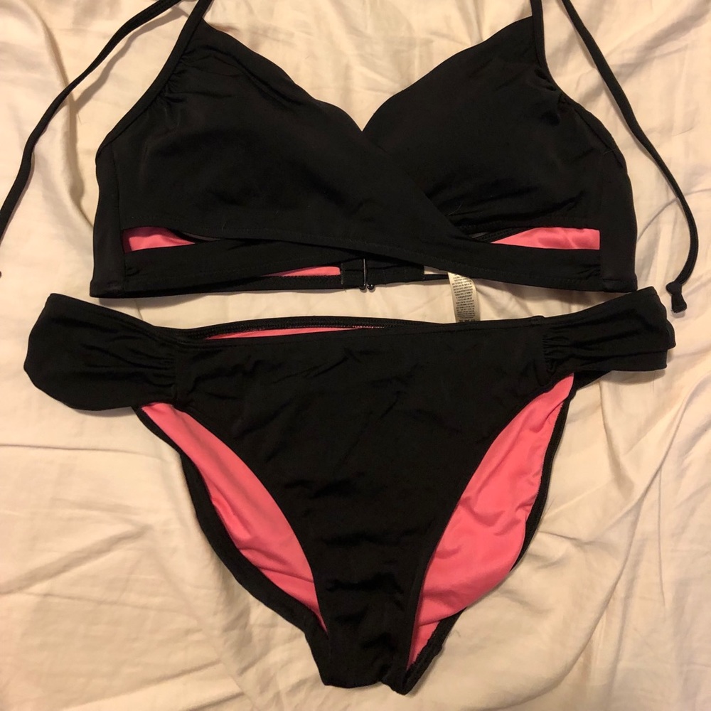PINK black swimsuit
